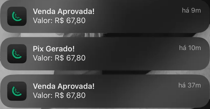 Vendas aprovadas e Pix gerado
